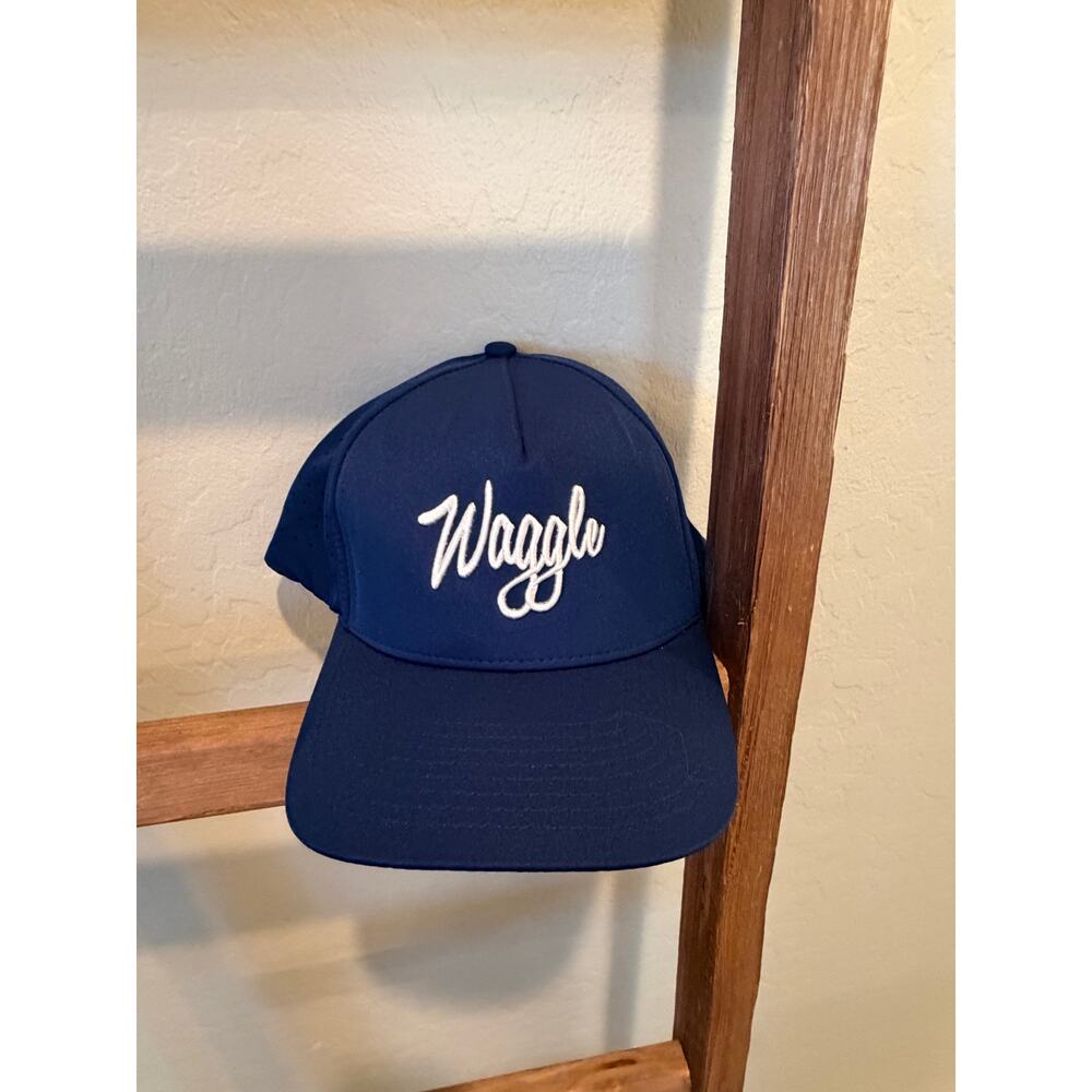 Waggle Golf Snapback Hat Navy Blue Performance Rope Style Adjustable Cap